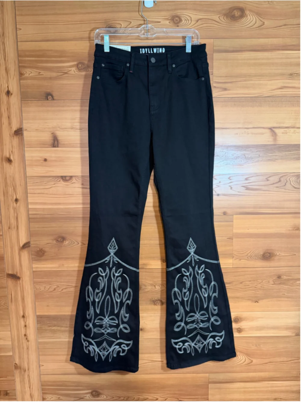IDYLLWIND WOMEN'S SADDLE DRIVE HIGH RISE BLACK BOOTCUT JEANS SIZE 10 34L